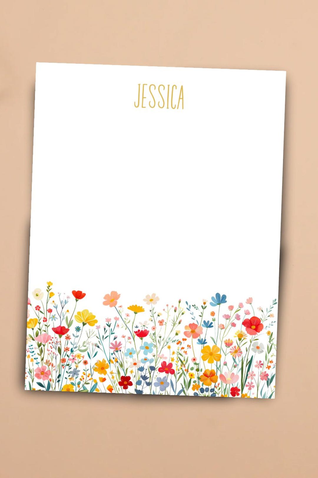 Notepad Personalized Notepad With Floral Notepad With Name Gift for Her ...