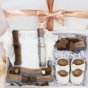 Baby girl fall photoshoot outfit fall baby outfit fall romper baby autumn girl gift fall baby clothes set girl fall baby dress neutral brown