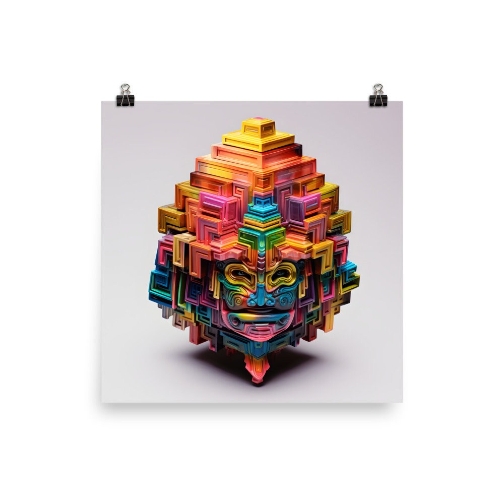 Cubic Poster Cubic Psychedelic Face Poster 1 - Etsy