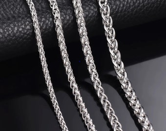 Minimalistic Men's necklace, stainless steel chain link men's necklace, Stylish men's necklace, Sliver Men's Necklace