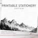 Ink Saver Beach Sailboat Grayscale Printable Stationery in A4 and 8.5x11 US Letter Size Print at ...