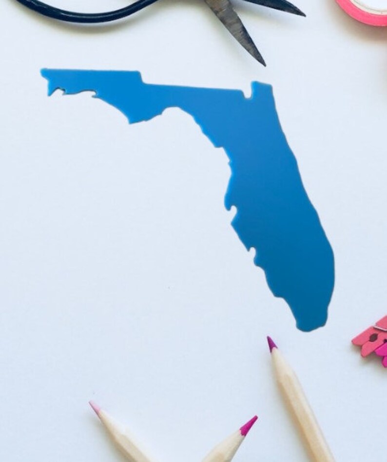 State of Florida Shark Tooth Art Etsy