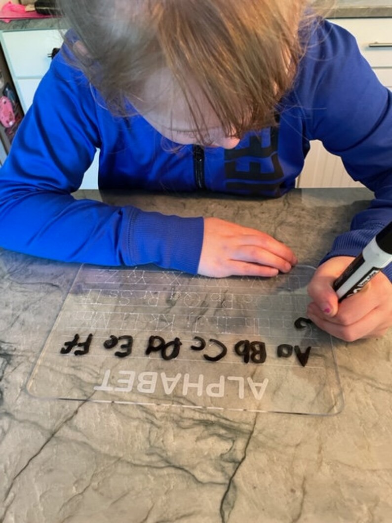 ABC Tracing With Arrows Dry Erase Board Etsy