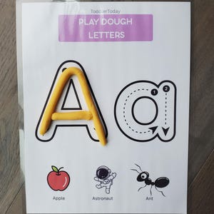 Printable ABC Playdough Mat – Uppercase & Lowercase Letters ...