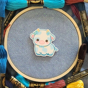 Blueberry the Blue Cow Needle Minder