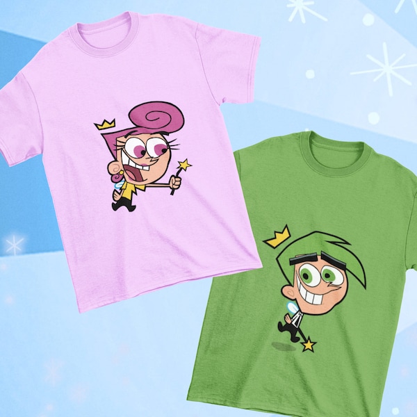 Cosmo und Wanda Die ziemlich seltsamen Eltern T-Shirt Lustiges Shirt, Paar Nickelodeon, Cartoon Shirt, Animation Shirt Valentinstag Geschenkidee