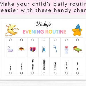 Kids Routine Chart: Editable Morning & Bedtime Chore Chart (Printable)