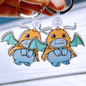 Dragonite Quagsire Poncho Acrylic Keychain