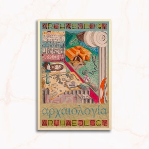 Arqueología: una maravillosa colección de artefactos y otros tesoros históricos únicos en una fabulosa obra de arte de descarga digital.