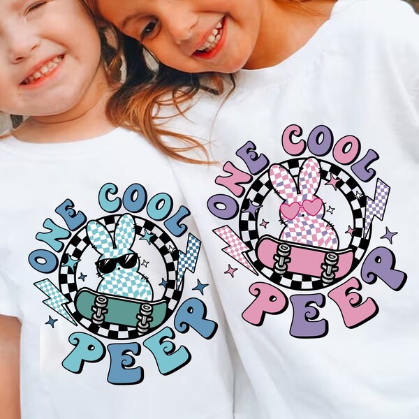 One Cool Peep Png Instand Download, Easter Kids Shirt Png, Easter Png, Easter Bunny Png, Retro Easter Png, Easter Shirt, Sublimation Design