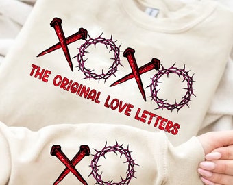 Xoxo the Original Love Letters Glitter PNG, Xoxo PNG, Xoxo Valentine PNG, True Story Png, Love Like Jesus Png, Religious Valentine Png