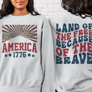 America Land Of The Free Because Of The Brave Png Instant Download, Fourth Of July Png, 4th Of July Png, Independence Day Png, America Png zdjęcie 1