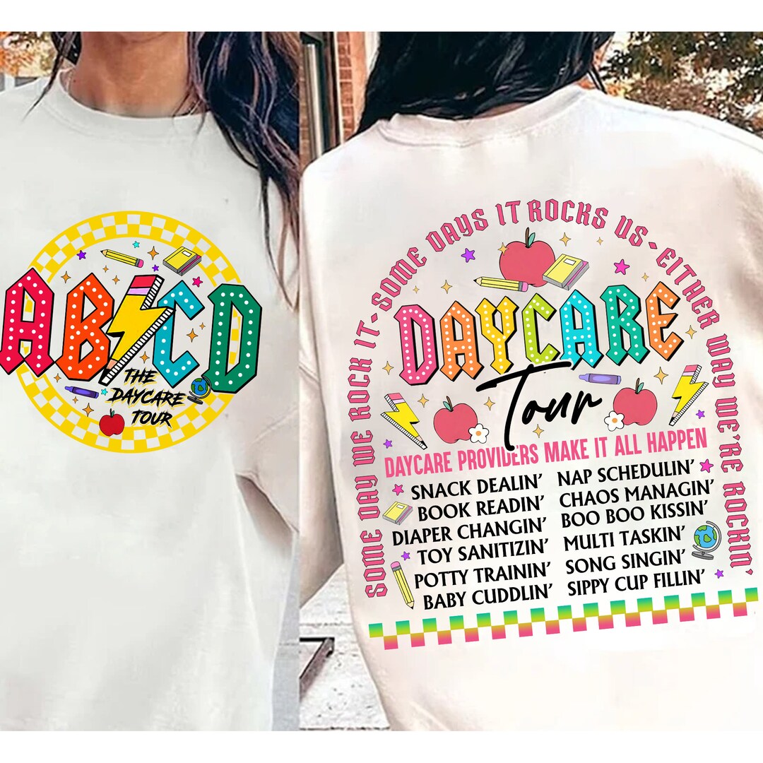 Retro Daycare Shirt Png, Daycare Tour Png, Daycare Staff Crew