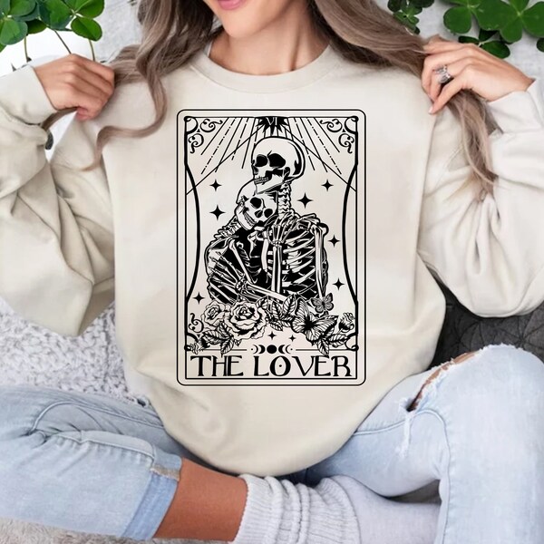 The Lovers Tarot Card Png Instand Download, The Lovers Png, The Lovers Png, Skeleton Love Tarot Card Png, Skeleton Love Floral Png