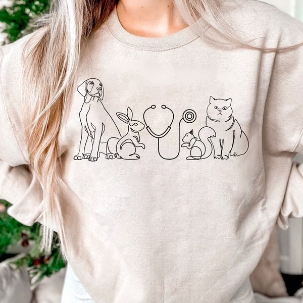 Veterinarian PNG Instand Download, Vet Sweatshirt, Vet School Hoodie, Animal Doctor Gift, Veterinarian Gift, Pet Doctor Gift,Nursing School