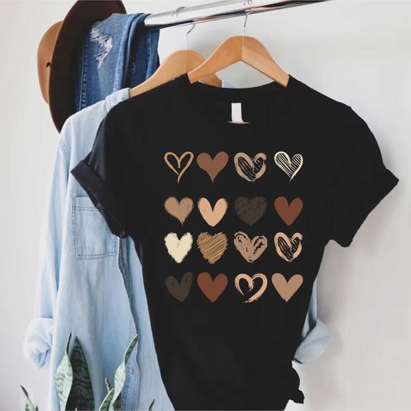 Skin Tone Hearts PNG Instand Download, Diversity Shirt, Kindness PNG, Anti Racism, Racial Equality PNG, Be Kind Shirt, Black Lives Matter