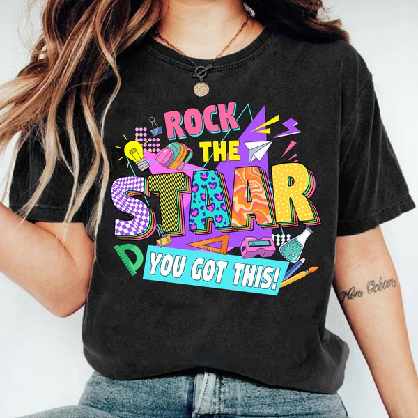 Retro Rock The Staar You Got This Png,Testing Day Sublimation,Test Day Teacher Png, esting Quotes,Last Day Of School Nat,Testing Sublimation