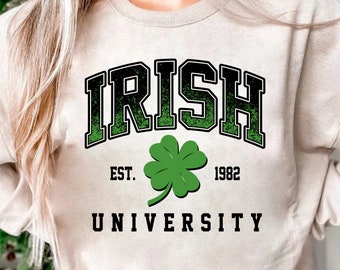 Irish University PNG Download immediato, Shamrock PNG, Camicia del giorno di San Patrizio, Divertente San Patrizio PNG, Retro San Patrizio Png, Green Day Png