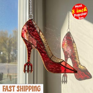 Devil Wears Prada Suncatcher, Red Clogs Decoration, Fashion Window Hanging, Gift for Model