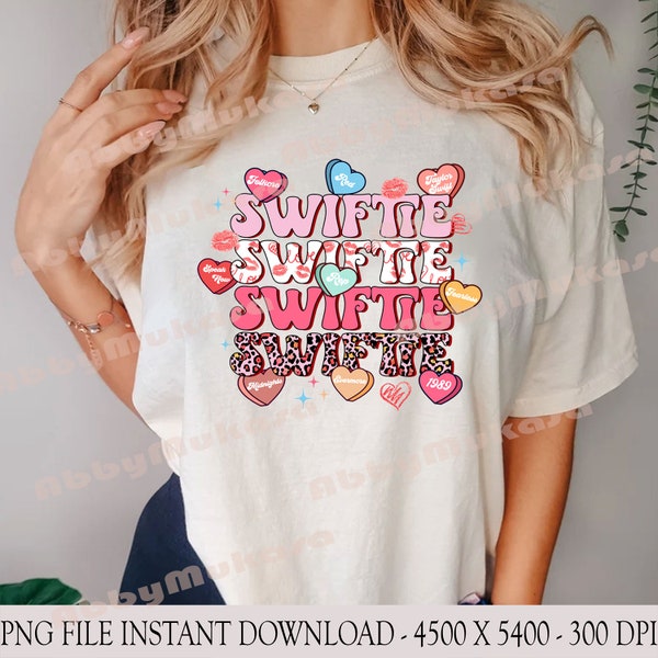 Swiftie Valentine Png, Cute Romantic Valentine's Day Png, Heart Love Retro Png, Swiftie Lover Valentine Png, Happy Valentins Day Png
