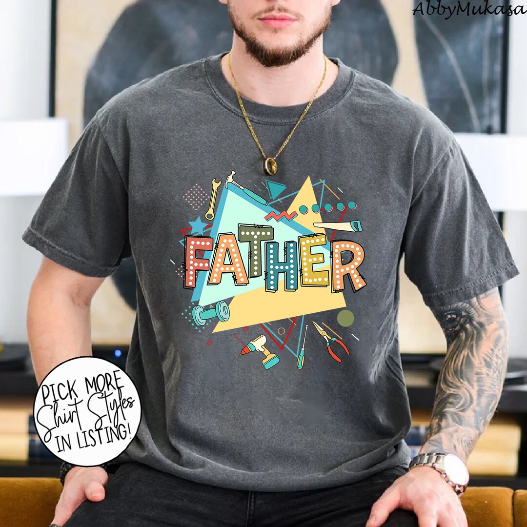 Retro Father Cool Shirt, Dad Fathers Day Shirt, Dad Shirt, Funny Gift ...