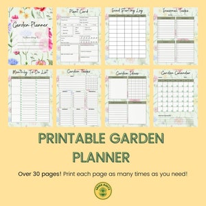Afdrukbaar tuinplanner, afdrukbaar pdf-bestand van A4, tuinlogboek, Homesteading Garden Journal, tuinorganisator, nieuwjaarsplanning, cadeau tuinman