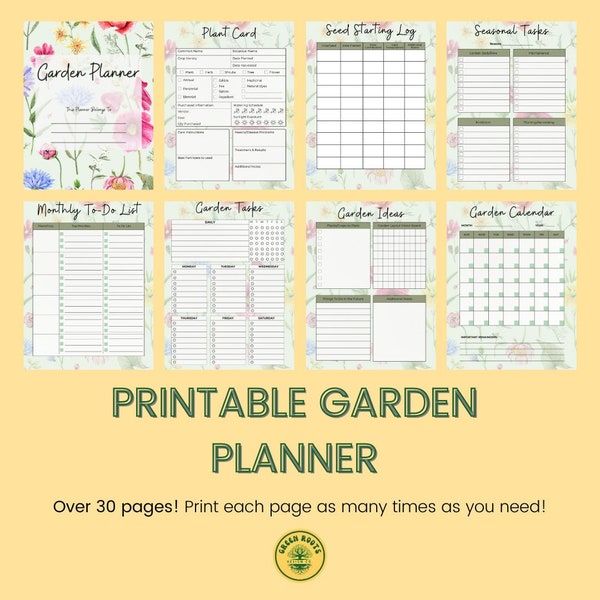 Garden Planner Printable, A4 Printable PDF Gardening Log, Homesteading Garden Journal, Garden Organizer, New Year Planning, Gardener Gift