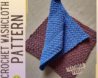 Patrón de toallita de crochet de algodón orgánico: Trapo exfoliante texturizado (patrón PDF)