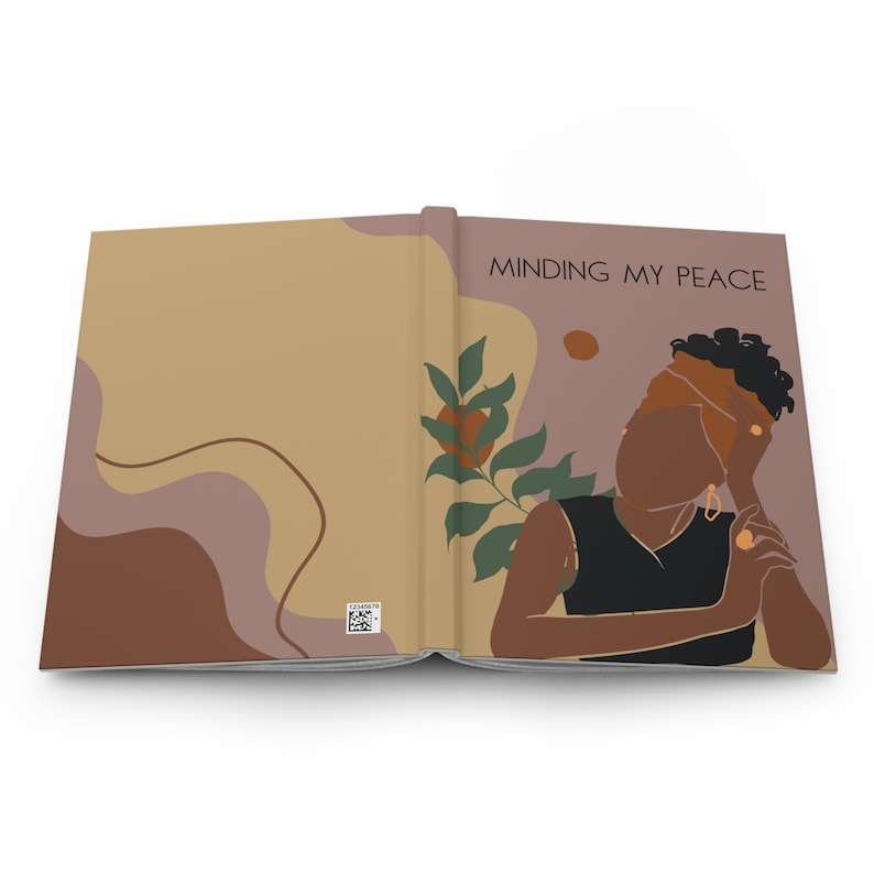 Self-Care Journal: Minding My Peace, Black Woman Art, Matte Hardcover image 8