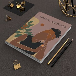 Self-Care Journal: Minding My Peace, Black Woman Art, Matte Hardcover image 9