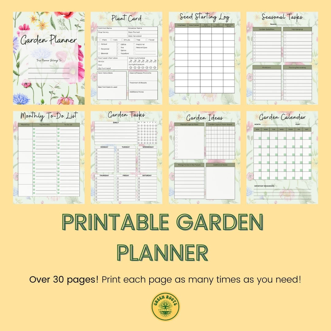 Printable Garden Planner: Homesteading Journal, A4 Gardening Log (PDF ...