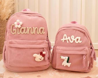 Mochila personalizada para bebés y niños pequeños: nombre bordado, ideal para la guardería, regalo para la vuelta al cole o como bonito regalo de cumpleaños para niños y niñas.