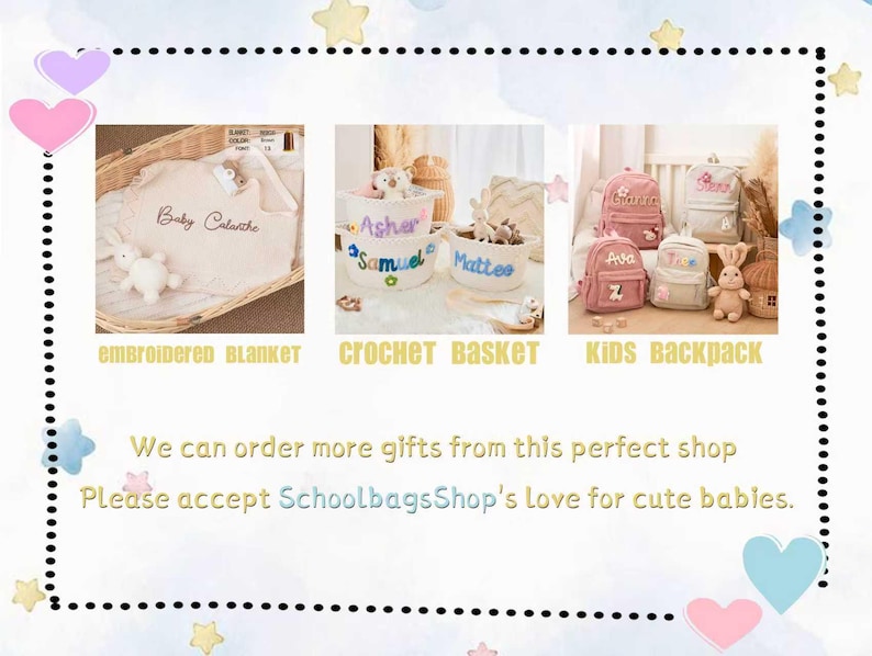 Zaino per bambini personalizzato con nome - Zaino scolastico personalizzato per bambini, zaino per bambini ricamato, regalo per il ritorno a scuola per ragazzi e ragazze immagine 2