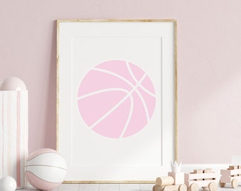 Basketball Nursery Art Print, Sports Wall Decor (Digital Download)