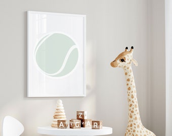 Tennis Nursery Print, Sports Wall Art (Digital Download)