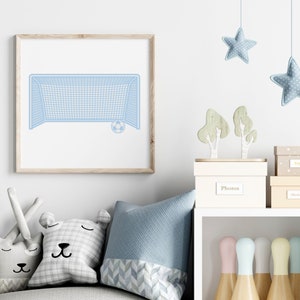 Fußball-Wandkunst, Minimalistische Kinder Fußball Printable, Sofort Download Fußball-Dekor