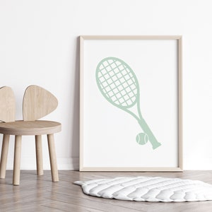 Tennis Nursery Wall Art, Sports Nursery Prints, Kids Sports Wall Decor, Kids Room Art Print, Children&#39;s Tennis Theme Prints, Sports Poster