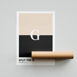 Guinness öltryck: Split the G minimalistisk poster bild 5