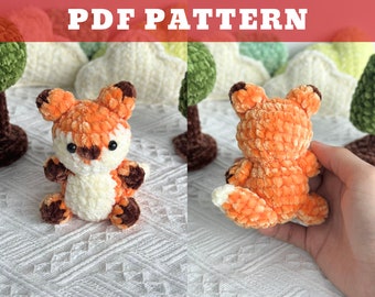 CROCHET PATTERN Fox Amigurumi Keychain, Crochet Amigurumi, Amigurumi Keychain, Stuffed Animal Doll Tutorial, Easy Pattern