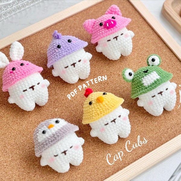 Porte-clés au crochet Capcubs, Porte-clés modèle au crochet, Modèle au crochet Amigurumi, Modèle au crochet Amigurumi polaire