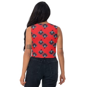 Rutgers Print Inspired-Crop Top