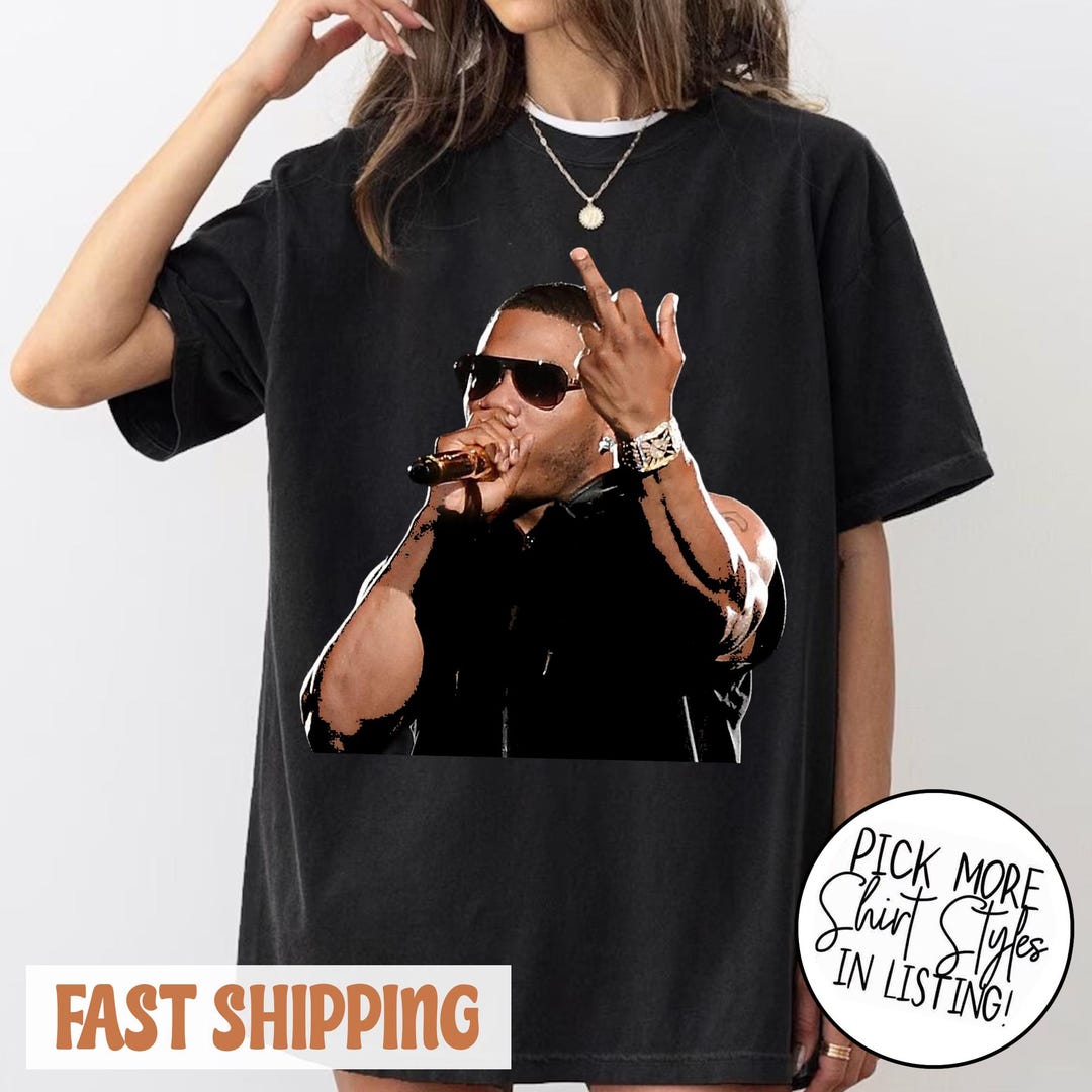 Nelly Rapper Middle Finger Vintage T-shirt, Nelly Shirt, Retro Nelly ...