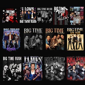 15+ PNG Big Time Rush Tour 2025 Bundle, Big Time Rush band Pop Music Fan shirt, Vintage Concert Band Tee, 90s Music Shirt BTR Fan Gift