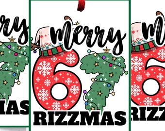 Merry 67 Rizzmas Gift Tags, 67 Christmas Gift Tags, Funny Teen 67 Christmas Tags, 67 Rizzmas Gift Tags, 67 Teen Christmas Favor Tags