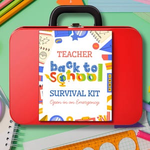 Teacher Back to School Survival Kit Tags | Back to School Survival Gift Tags | First Day of School Gift Tag | Instant Download Printable PDF