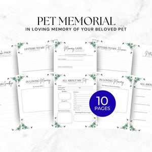 Editable Pet Memorial Keepsake, Canva Template, Memorial Keepsake, Pet Memory Gift, In Loving Memory, Memory Box, Pet Memorial, Dog Keepsake