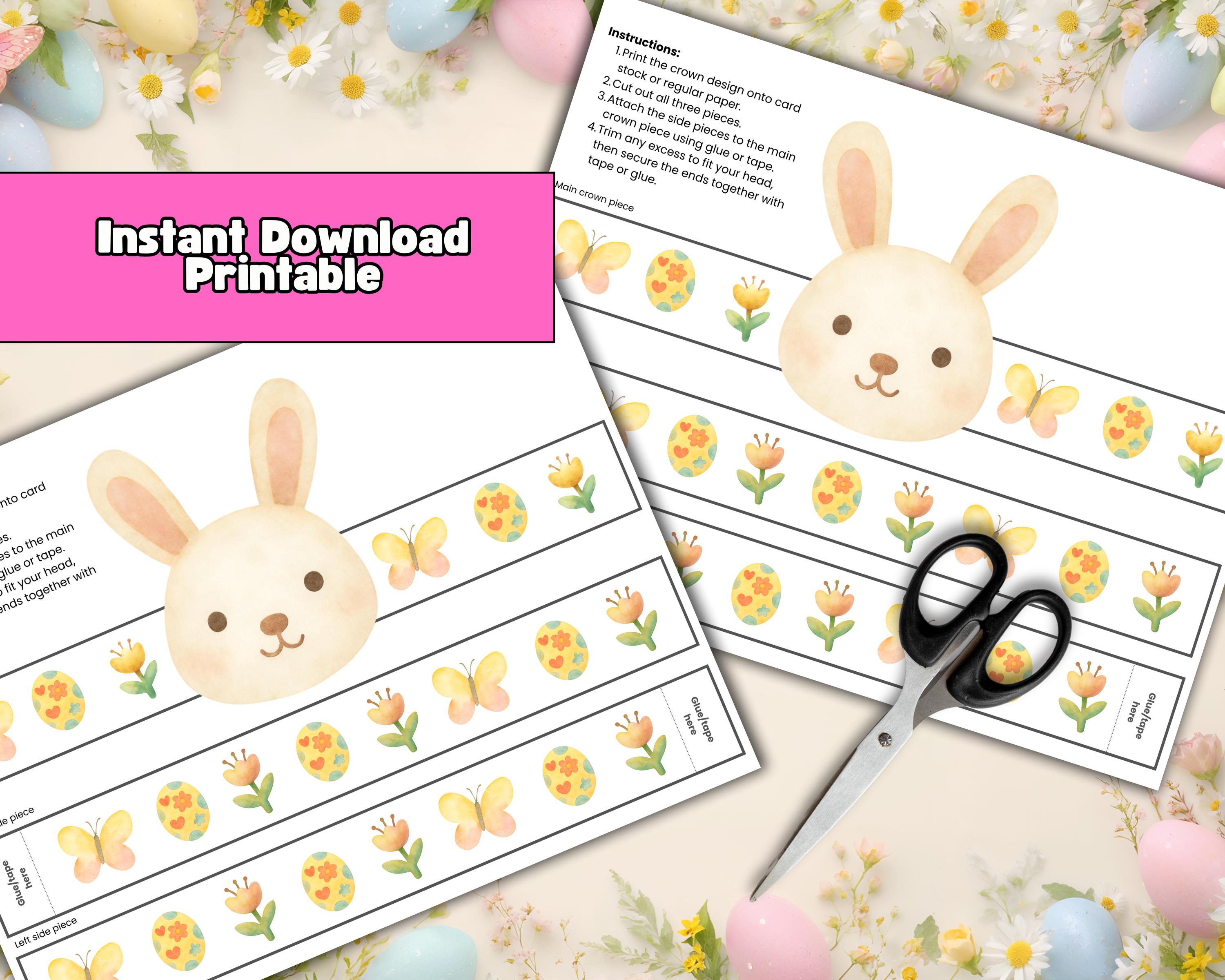 Easter Crown Coloring Craft Printable | Easter Hat Craft for Kids ...