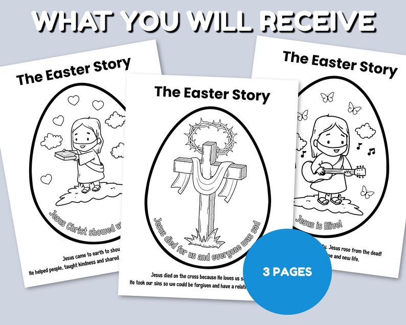 Christian Easter Story Craft Printable | 3D Easter Egg Craft for Kids ...