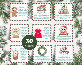 Christmas Scavenger Hunt for Tweens & Teens, Scavenger Hunt, Treasure Hunt, Christmas Party Game,  Family Christmas, Holiday Game Printable