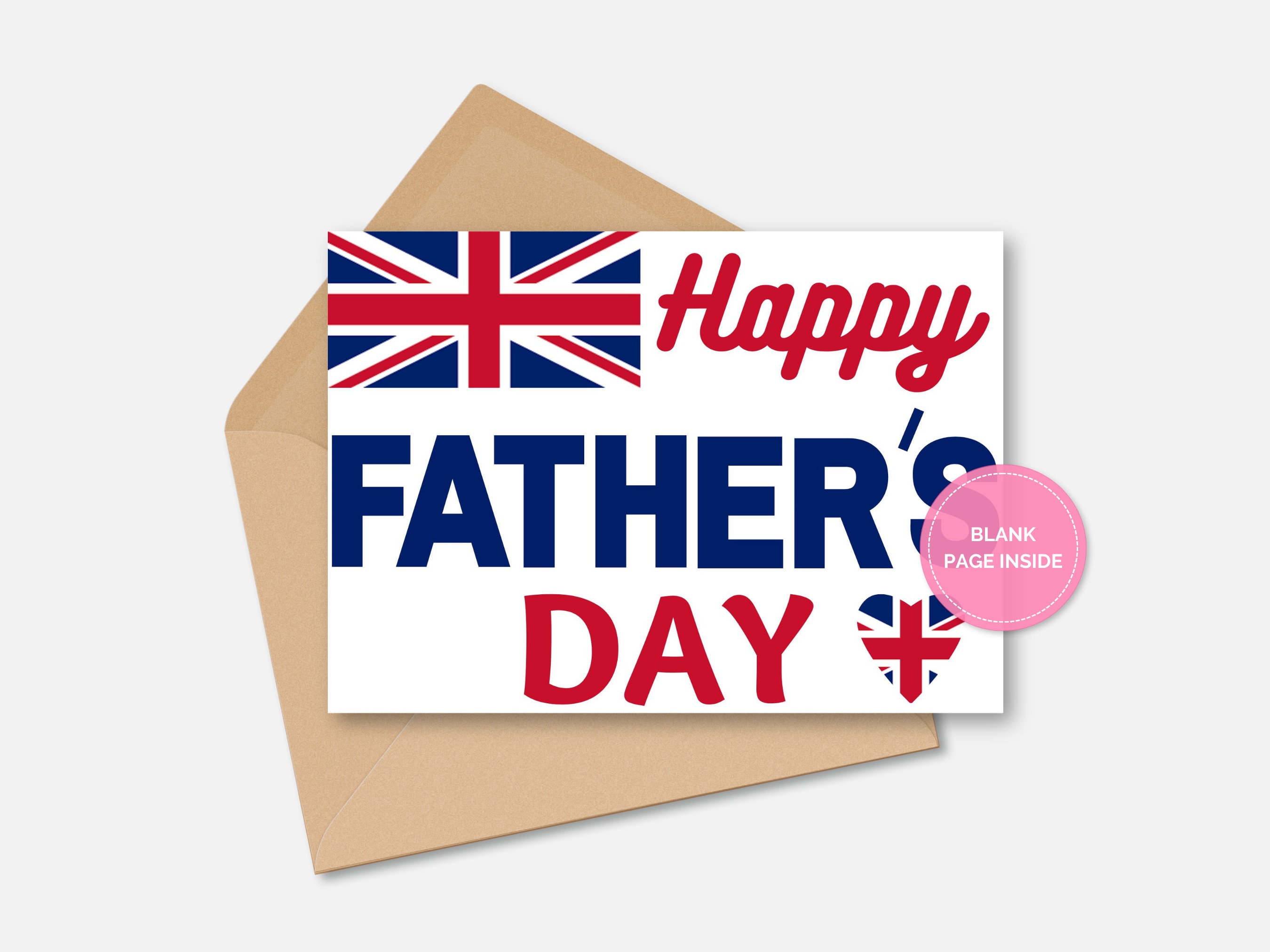 Happy Fathers Day UK Card Fathers Day Card Letter Size Etsy Canada
